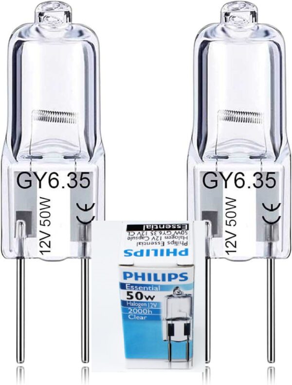 BOMBILLA HALGENA TRANSPARENTE ESENCIAL PHILIPS 12V CAPSULE 50W GY6.35 12V CL