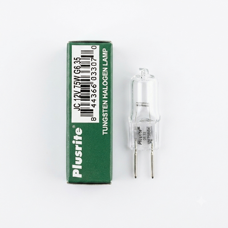 BOMBILLA HALOGENA TRANSPARENTE ESENCIAL PLUSRITE JC 12V 75W G6.35