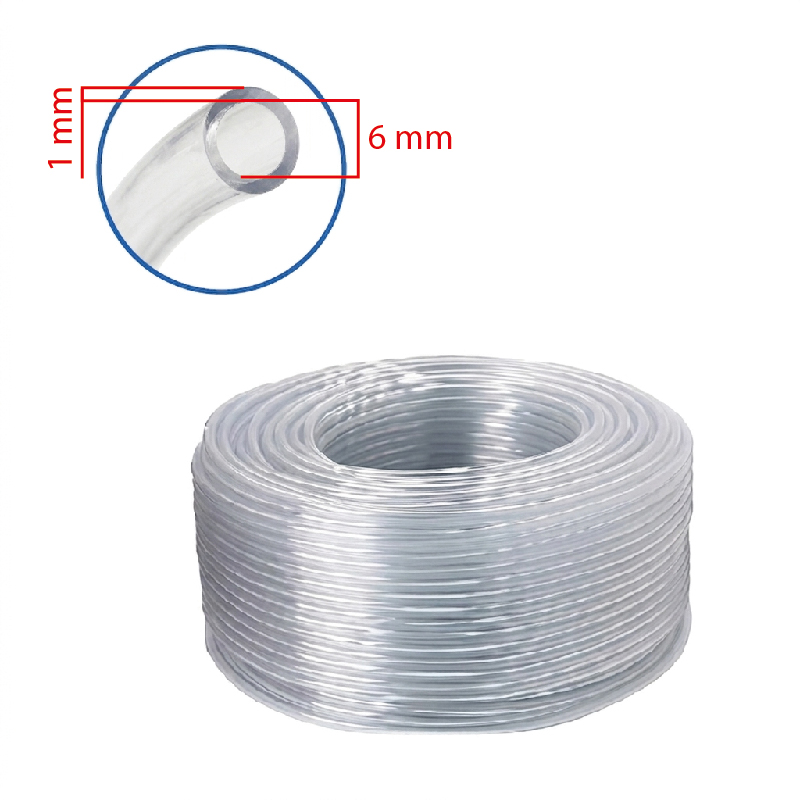 TUBO SILICON TRANSPARENTE 6MM