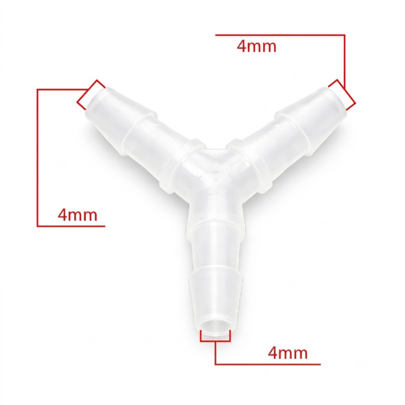UNIÓN PARA MANGUERA 4MM EN FORMA DE Y