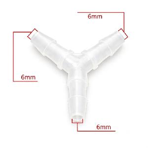 UNIÓN PARA MANGUERA 6 MM EN FORMA DE Y