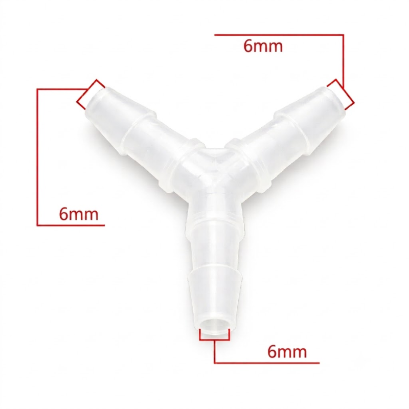 UNIÓN PARA MANGUERA 6 MM EN FORMA DE Y