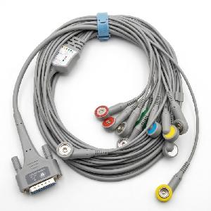 Cable ECG/EKG SNAP 12 LED para electrocardiografo