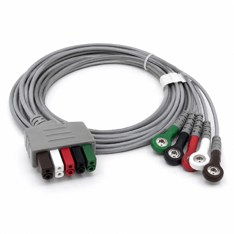 Cables miembros ECG limb 5-lead snap AHA 1.0m reusable