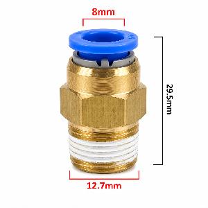 Racor para manguera de 8mm con rosca de 1/4